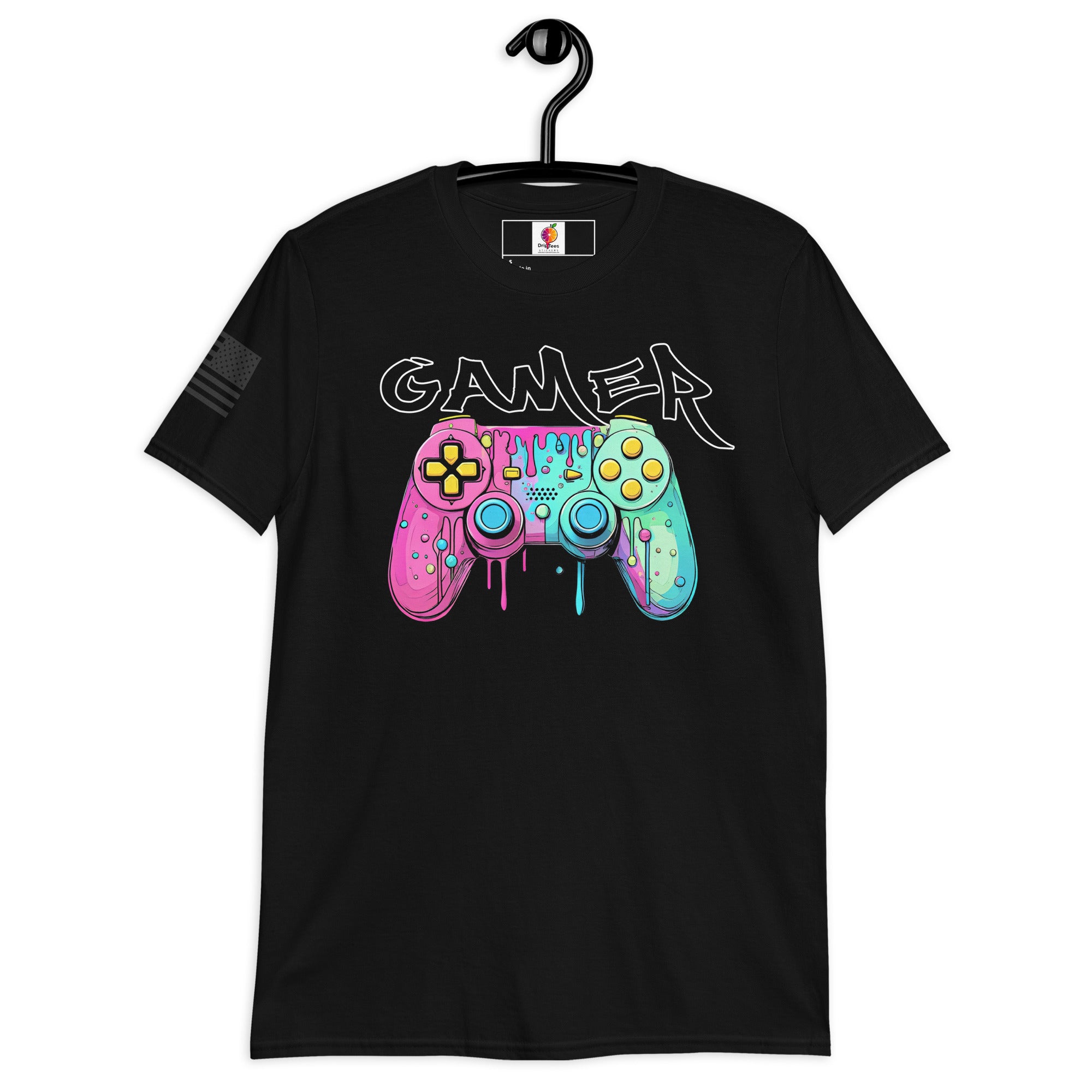 Neon Splash – Cotton Candy Drip Controller Unisex T-Shirt