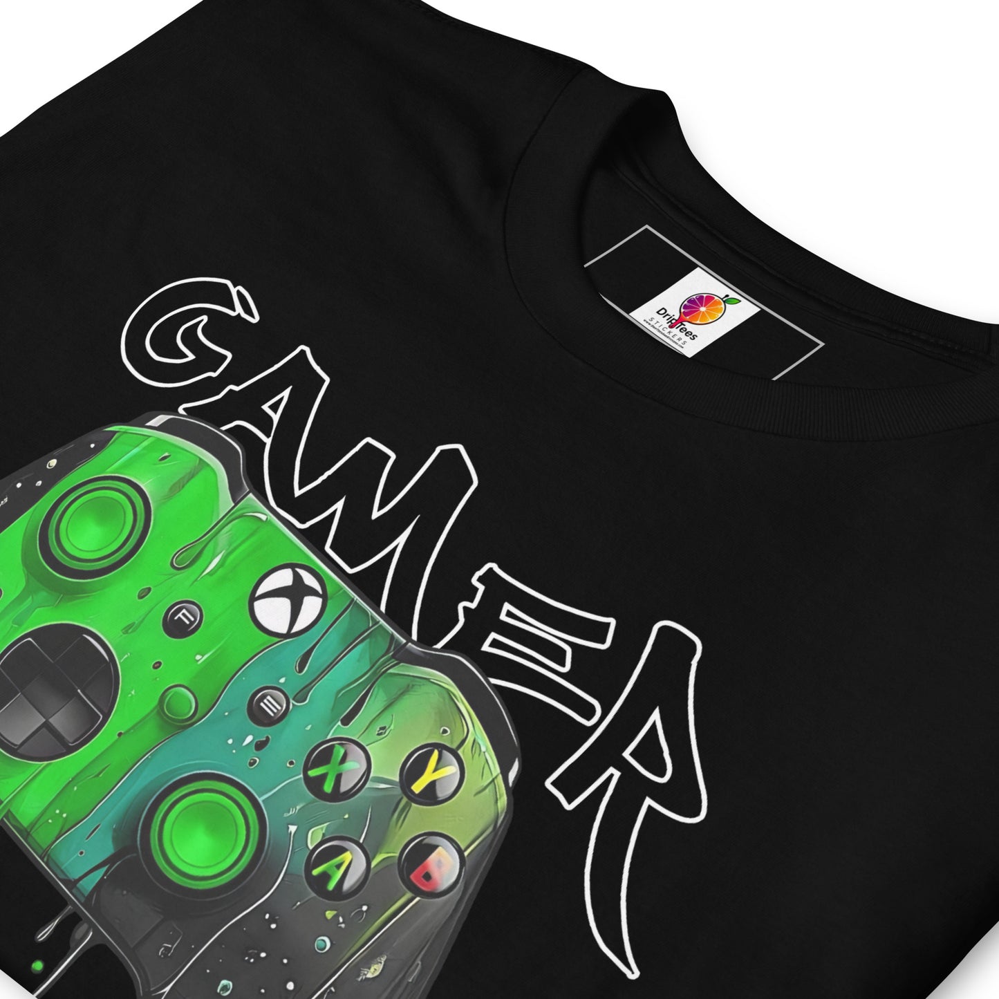 Toxic Drip (Black) – Green x Black Controller Unisex T-Shirt