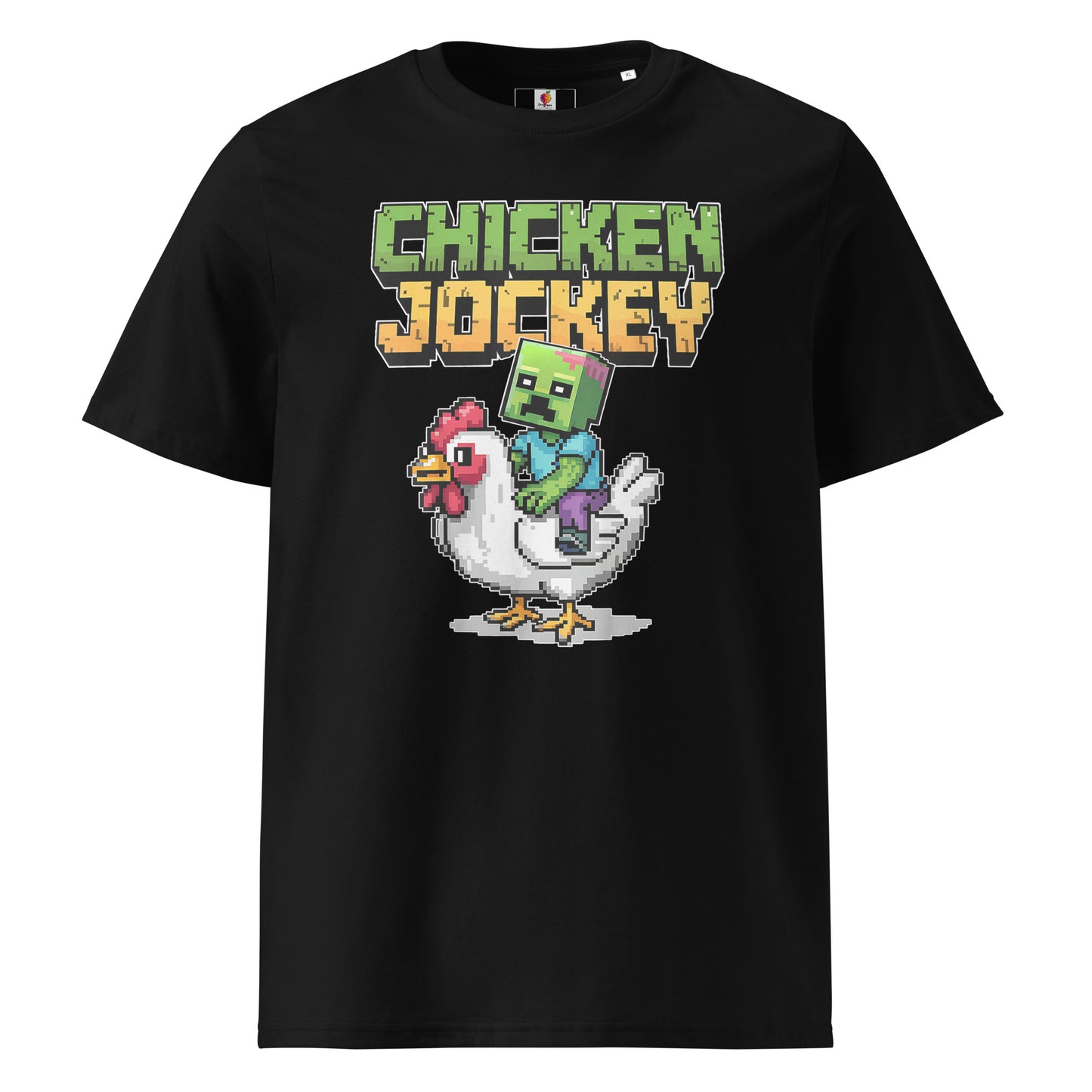 Chicken Jockey Unisex Pixel Mob Rider T-Shirt