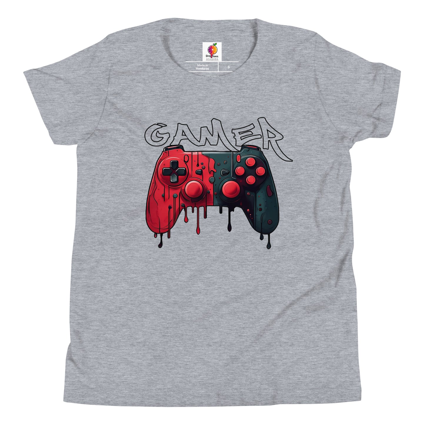 Gamer Black and Red Youth Unisex T-Shirt