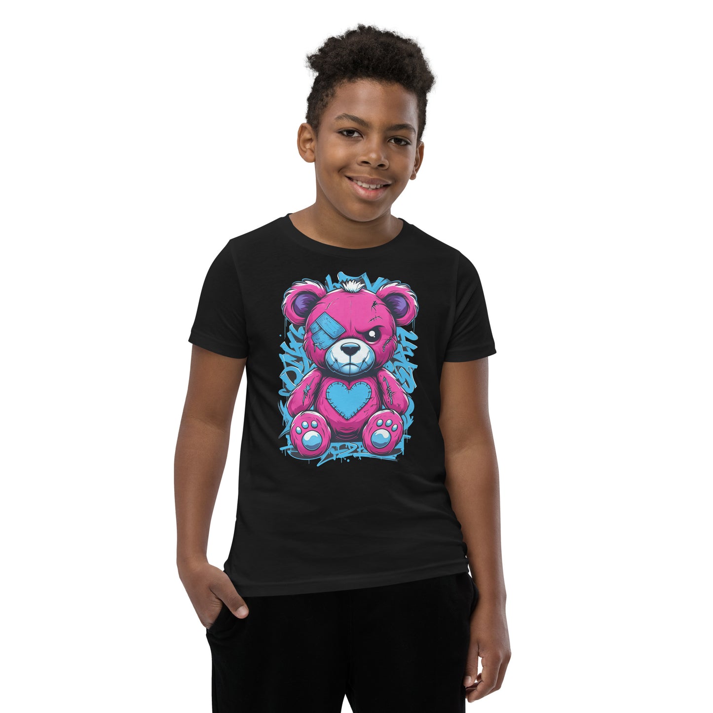 Graffiti Bear 1 Youth Unisex T-Shirt