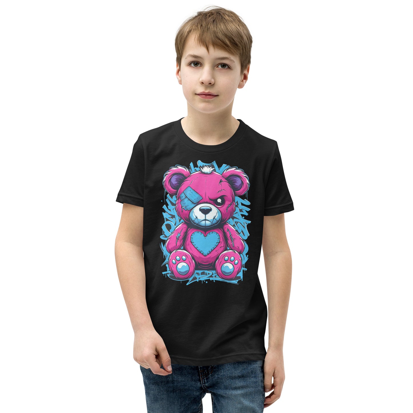 Graffiti Bear 1 Youth Unisex T-Shirt