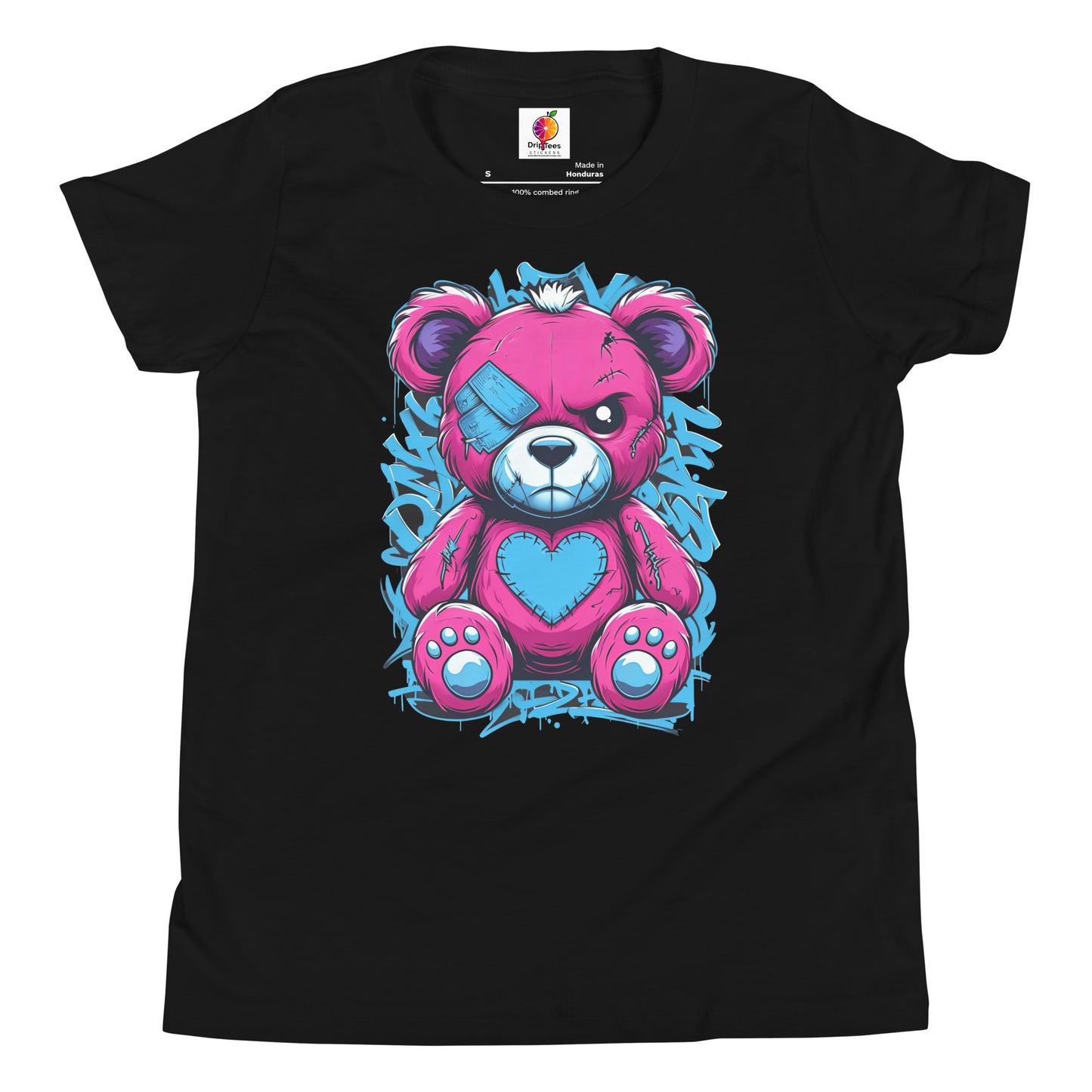 Graffiti Bear 1 Youth Unisex T-Shirt