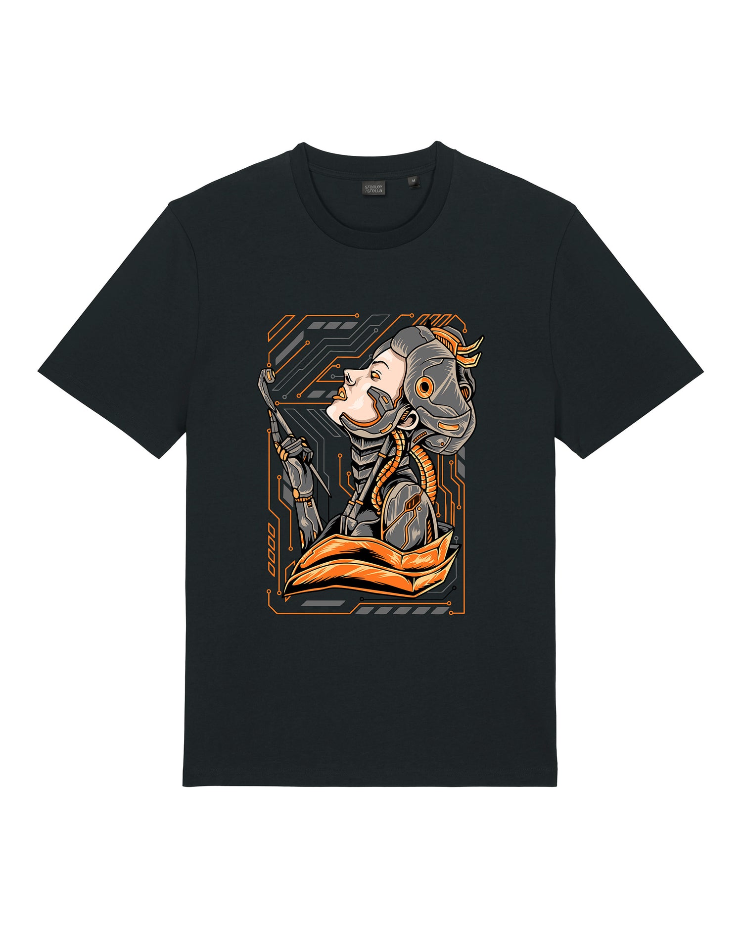 Geisha Mech Graphic T-Shirt – Anime Cyberpunk Streetwear
