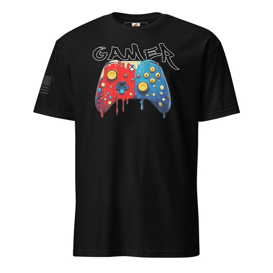 Red vs Blue Meltdown (Black) – Drip Controller Tee Unisex T-Shirt
