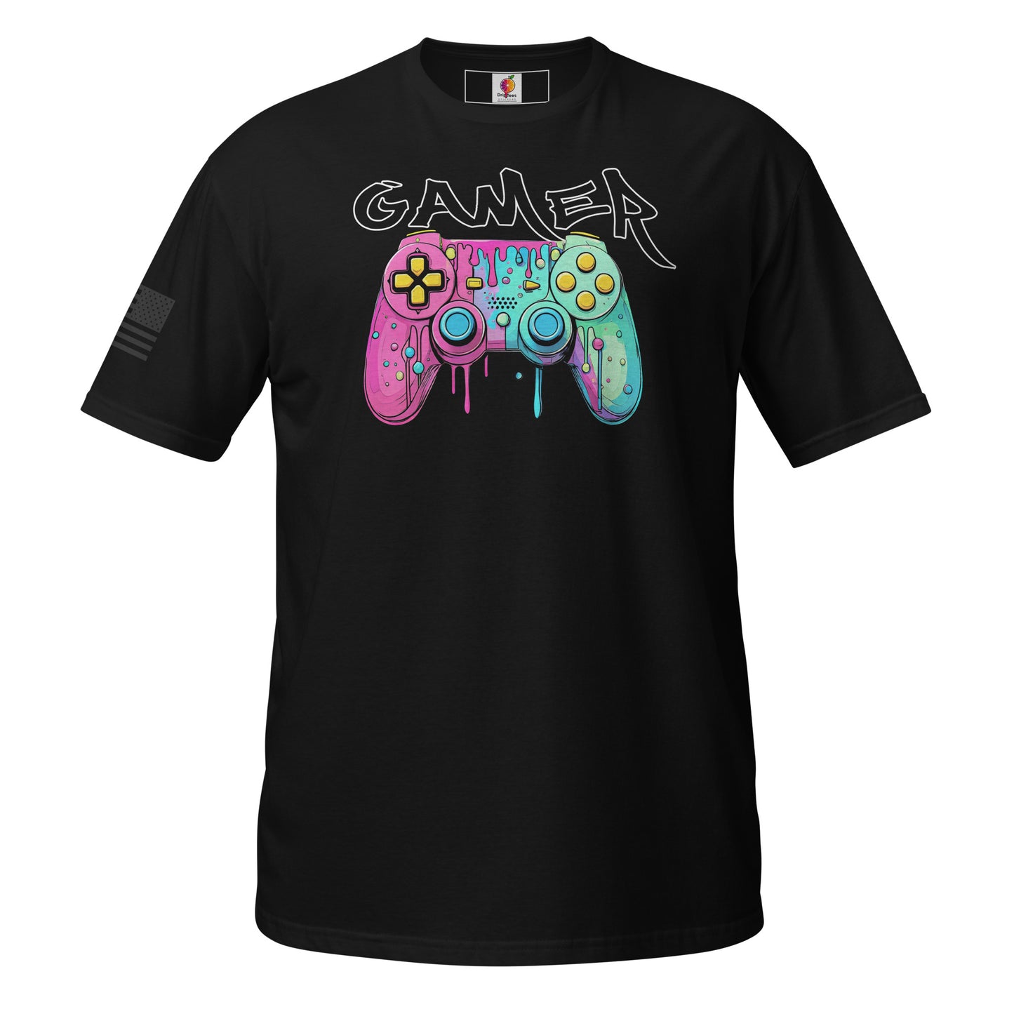Neon Splash – Cotton Candy Drip Controller Unisex T-Shirt
