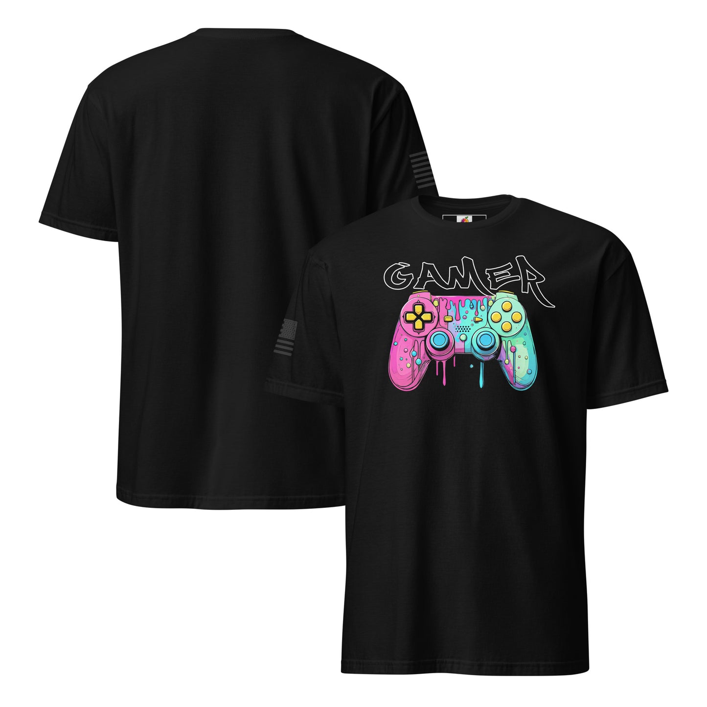 Neon Splash – Cotton Candy Drip Controller Unisex T-Shirt